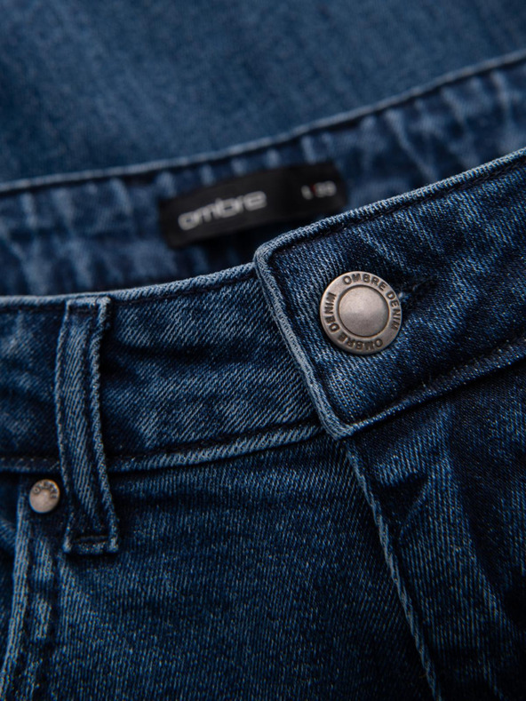 Ombre Clothing Pánske džínsové nohavice STRAIGHT LEG - čierne V1 OM-PADP-0133 Ombre Clothing