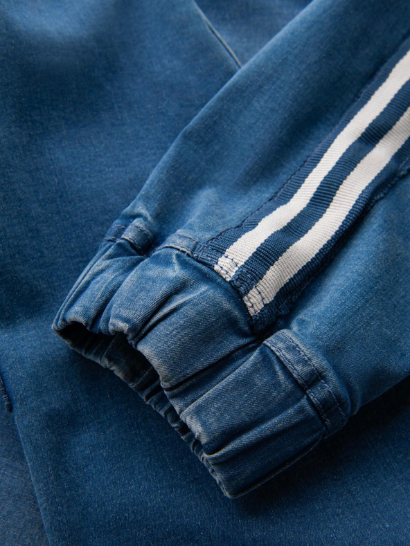 Ombre Clothing Pánske džínsové tepláky s lemovaním - modré V3 OM-PADJ-0156 Ombre Clothing