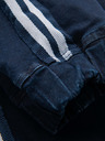 Ombre Clothing Pánske džínsové tepláky s lemovaním - tmavomodré V4 OM-PADJ-0156 Ombre Clothing