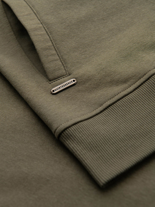 Ombre Clothing Pánska bavlnená bomber mikina na zips khaki Oblečenie Ombre