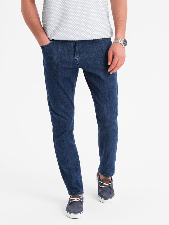 Ombre Clothing Pánske klasické sprané džínsy REGULAR FIT modré ombré Oblečenie