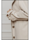 Edoti Béžový dámsky kabát s opaskom Edoti