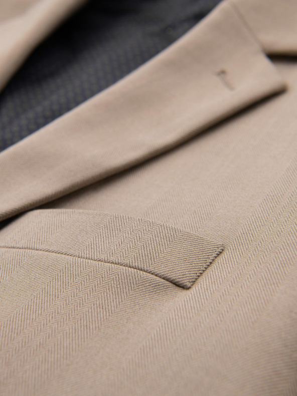 Ombre Clothing Elegantné pánske béžové sako zo zmesi vlny od Ombre Clothing