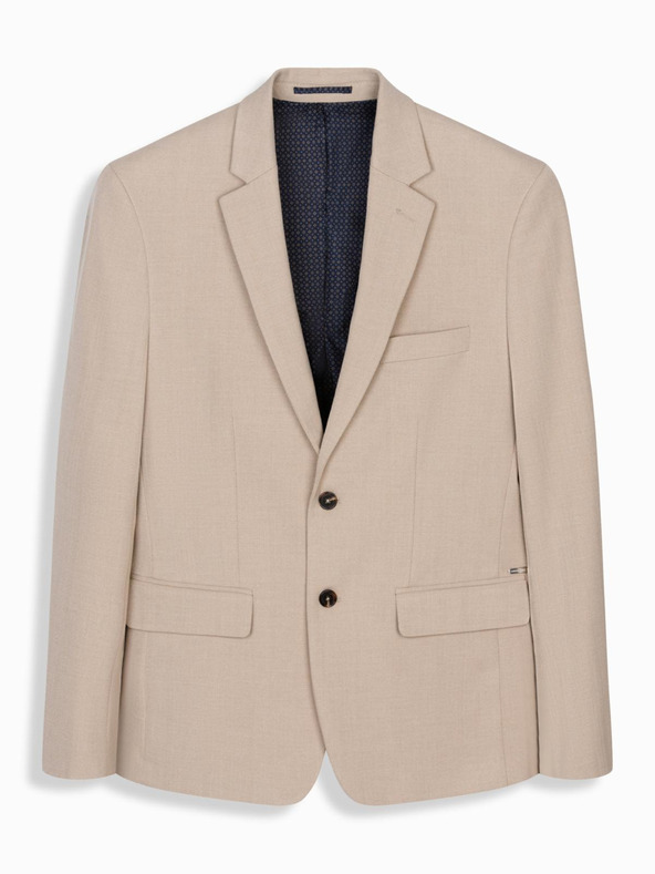 Ombre Clothing Elegantné pánske béžové sako zo zmesi vlny od Ombre Clothing