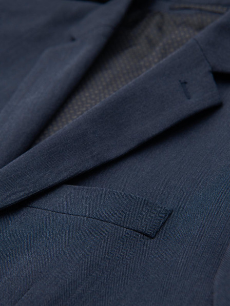 Ombre Clothing Elegantné pánske sako z vlnenej zmesi námornícka modrá Ombre Clothing