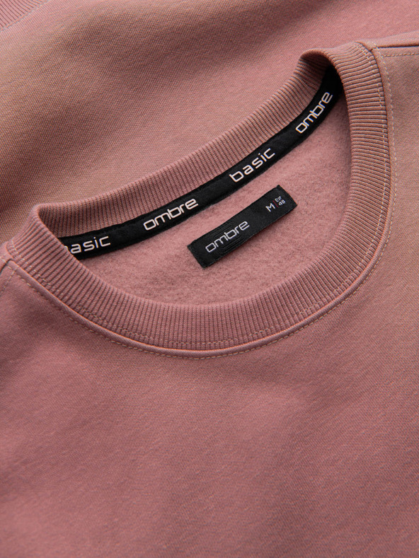 Ombre Clothing Pánska bavlnená mikina BASIC Ombre Clothing