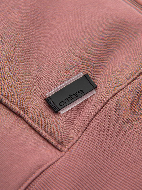 Ombre Clothing Pánska bavlnená mikina BASIC so zipsom Ombre Clothing