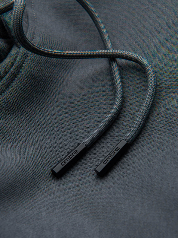 Ombre Clothing Pánska bavlnená klokania mikina BASIC s kapucňou Ombre Clothing