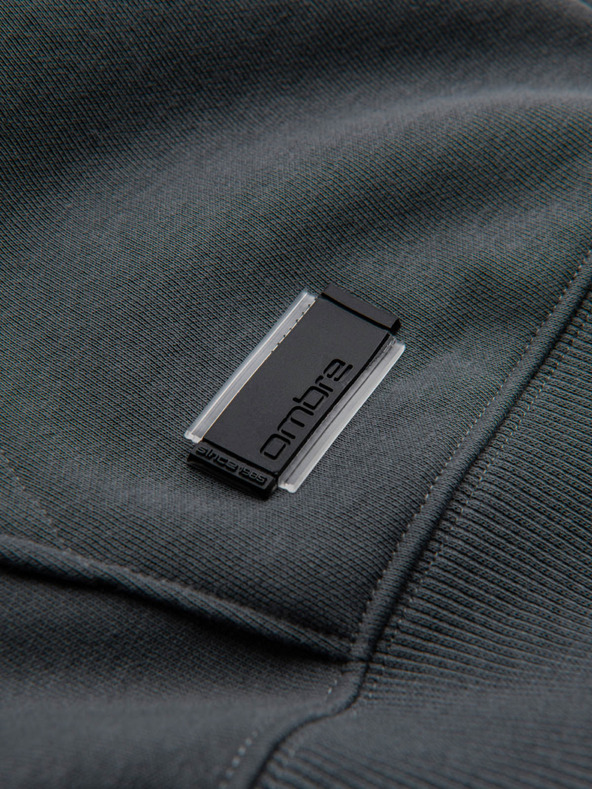 Ombre Clothing Pánska bavlnená mikina BASIC so zipsom Ombre Clothing