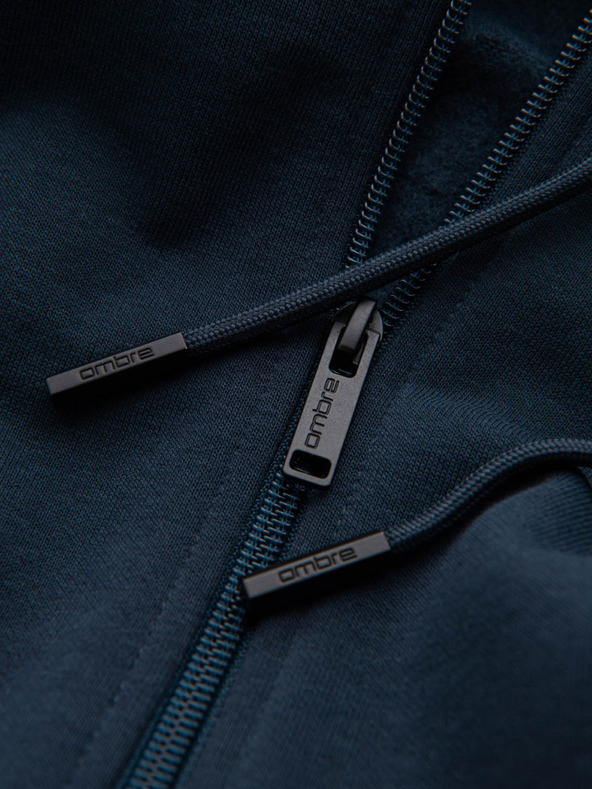 Ombre Clothing Pánska bavlnená elastická mikina BASIC Ombre Clothing