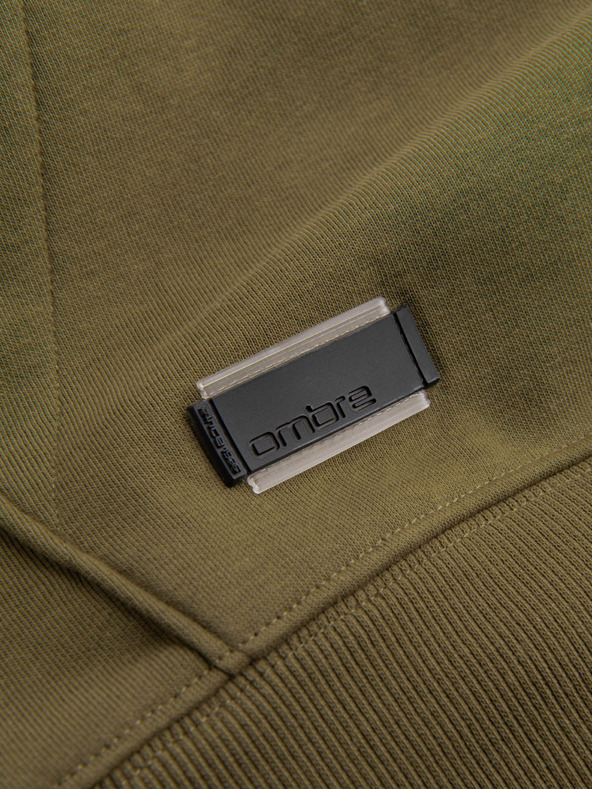 Ombre Clothing Pánska bavlnená klokania mikina BASIC s kapucňou Ombre Clothing