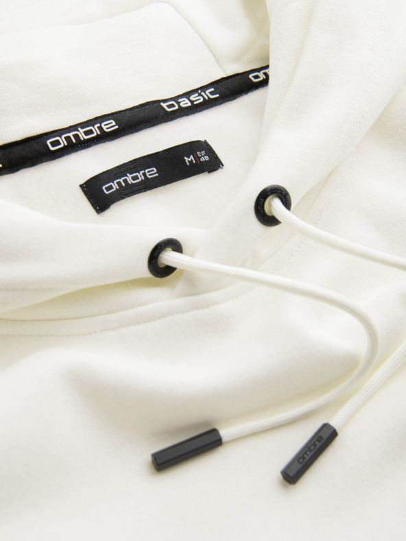 Ombre Clothing Pánska bavlnená klokania mikina BASIC s kapucňou Ombre Clothing