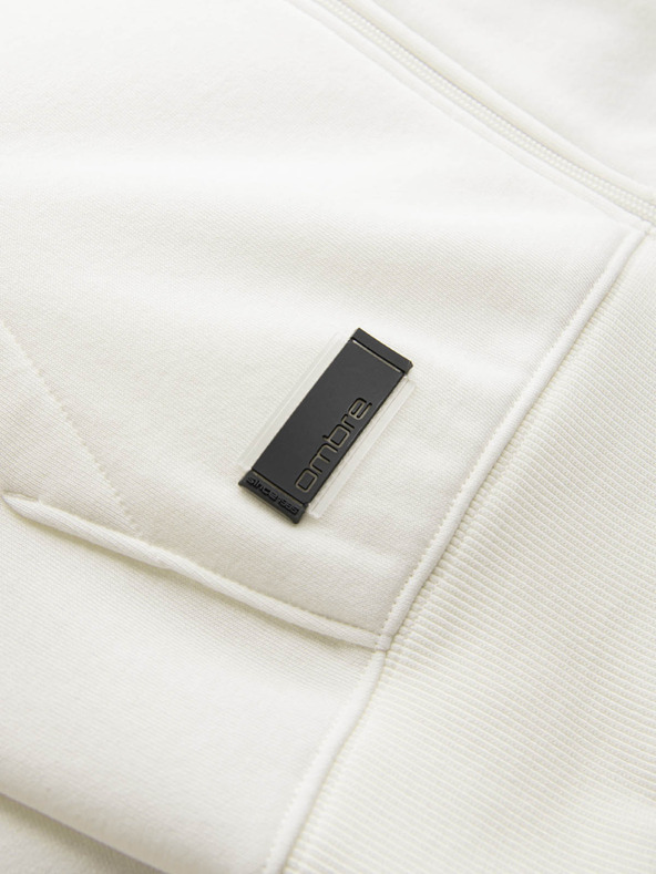 Ombre Clothing Pánska bavlnená mikina BASIC so zipsom Ombre Clothing