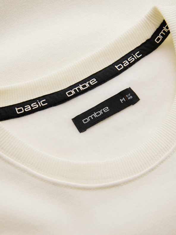 Ombre Clothing Pánska bavlnená mikina BASIC Ombre Clothing