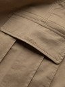 Ombre Clothing Pánske jednofarebné krátke nohavice s cargo vreckami - pieskové V1 OM-SRCG-0133 Oblečenie Ombre