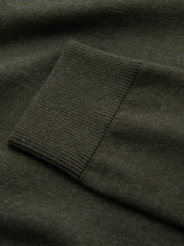 Ombre Clothing Pánsky pletený rolák s viskózou - tmavosivý V5 OM-SWTN-0127 Ombre Clothing