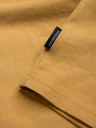 Ombre Clothing Pánske klasické bavlnené tričko BASIC s výstrihom - horčicové V8 OM-TSBS-0145 Ombre Clothing