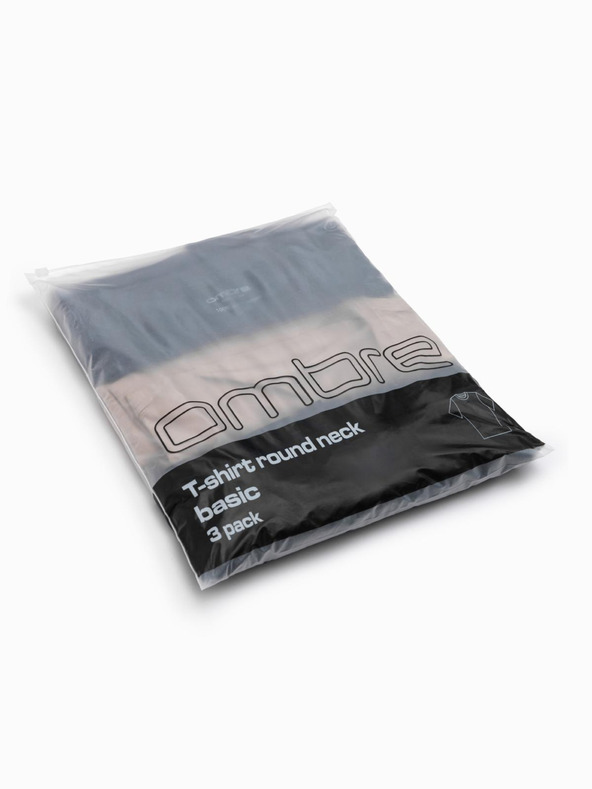 Ombre Clothing Pánske tričko bez potlače - mix 3 ks Z29 Ombre Clothing