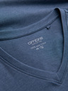 Ombre Clothing Pánske bavlnené tričko BASIC s klasickým výstrihom do V - modré V18 OM-TSBS-0145 Oblečenie Ombre