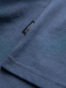 Ombre Clothing Pánske bavlnené tričko BASIC s klasickým výstrihom do V - modré V18 OM-TSBS-0145 Oblečenie Ombre