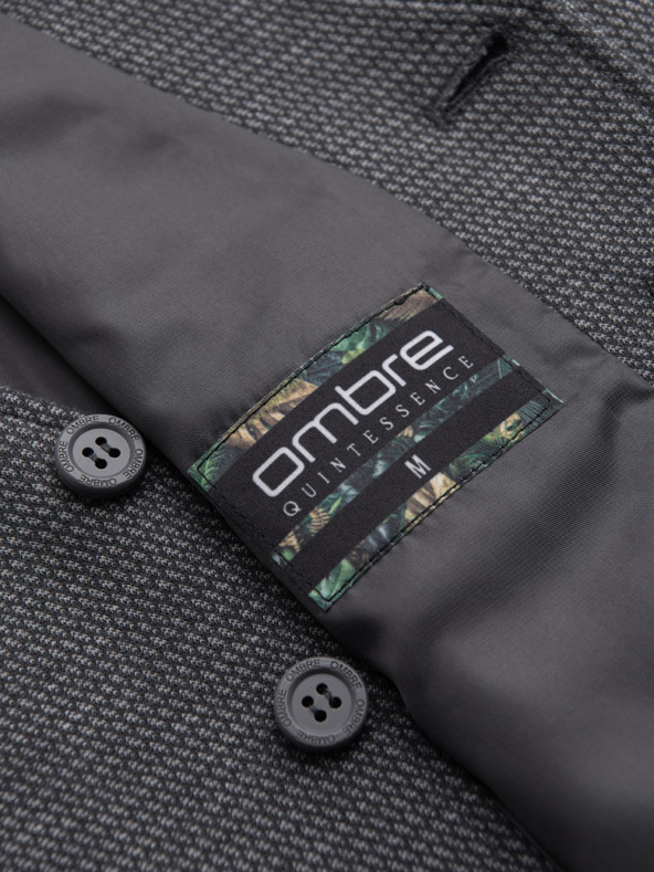 Ombre Clothing Priľnavá elegantná pánska štruktúrovaná pletená vesta Ombre Clothing