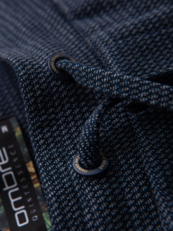 Ombre Clothing Pánske štruktúrované pletené šortky s pružným pásom Ombre Clothing