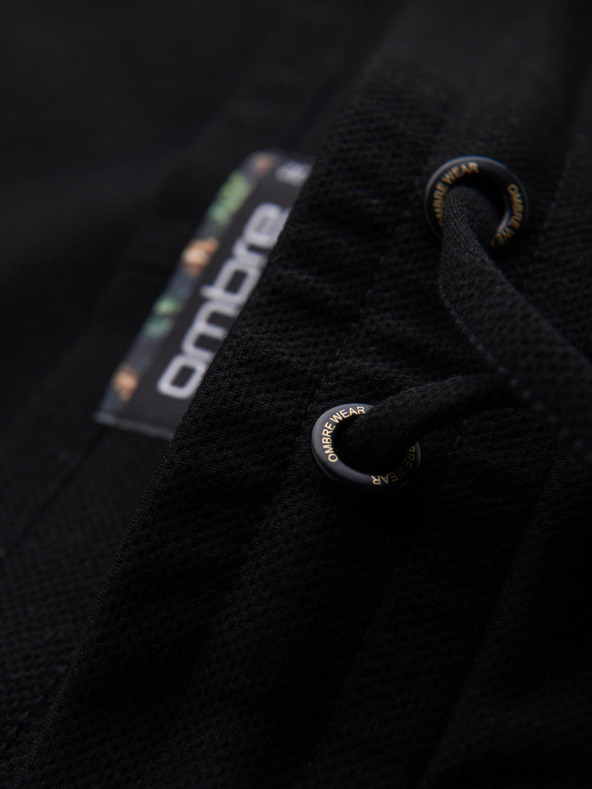 Ombre Clothing Pánske pletené šortky so zahrnutými nohavicami Ombre Clothing