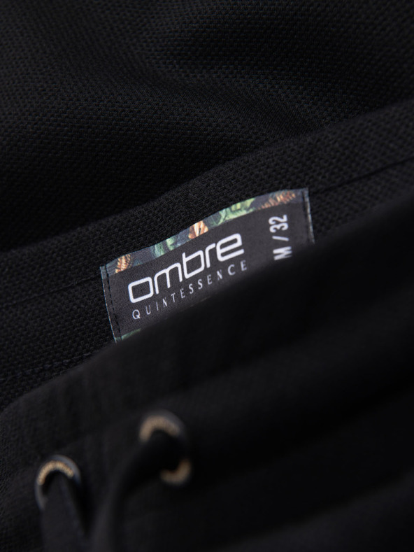 Ombre Clothing Pánske pletené šortky so zahrnutými nohavicami Ombre Clothing