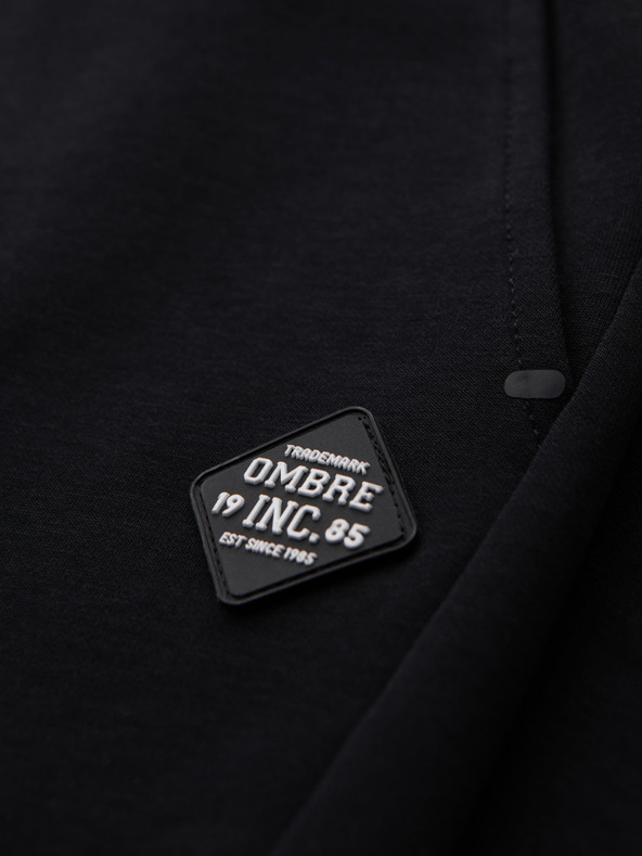 Ombre Clothing Pánske tepláky so žebrovanými manžetami a ozdobným zipsom Ombre Clothing