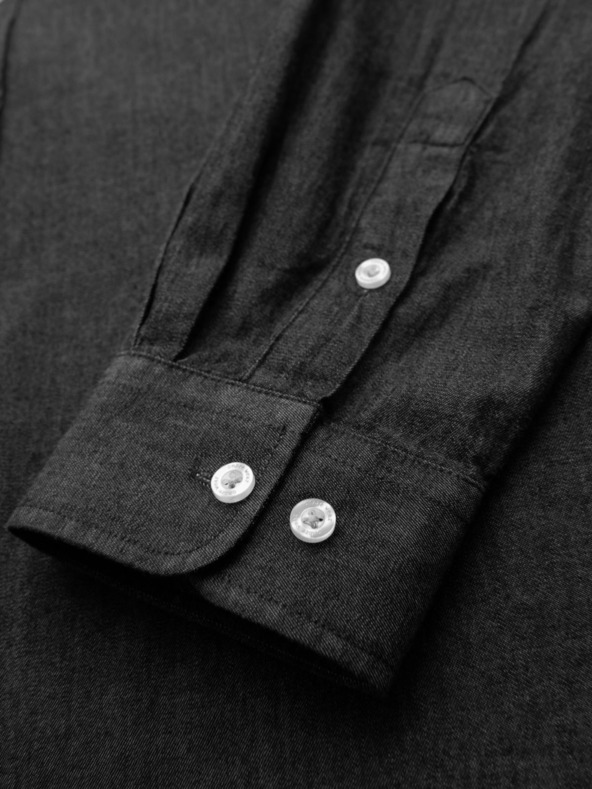 Ombre Clothing Pánska džínsová košeľa s vyšívaným vreckom Ombre Clothing