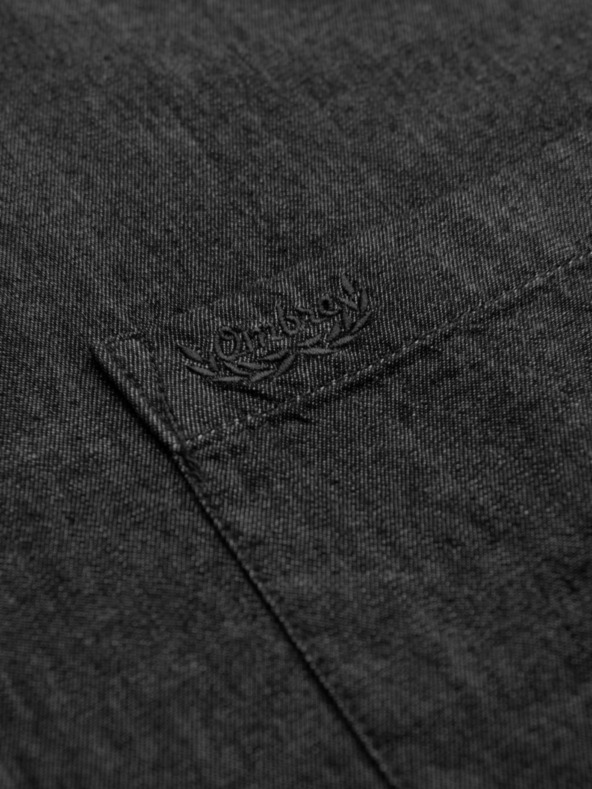 Ombre Clothing Pánska džínsová košeľa s vyšívaným vreckom Ombre Clothing