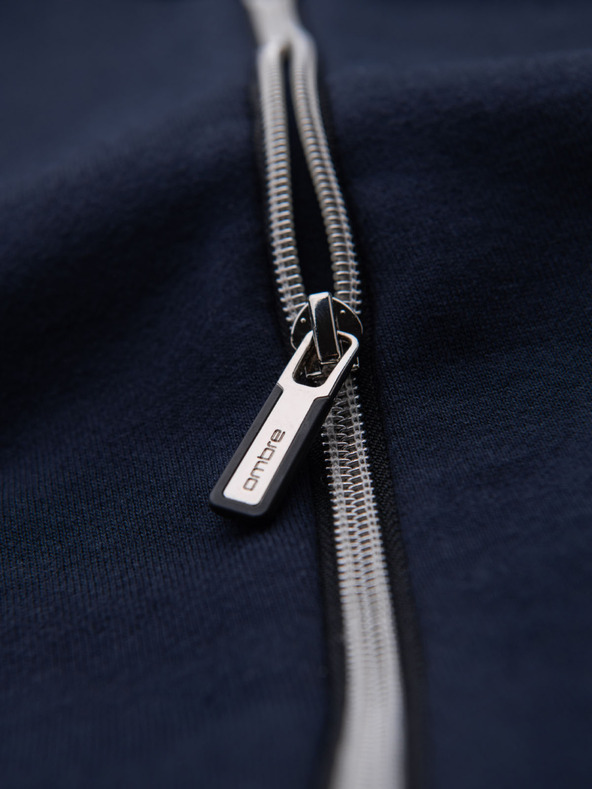 Ombre Clothing Praná pánska mikina s ozdobným prešitím pri výstrihu Ombre Clothing