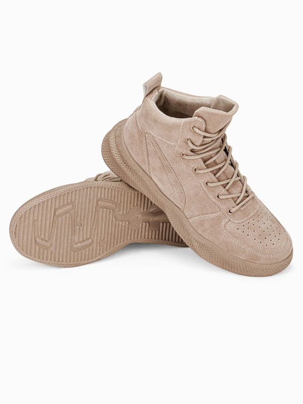 Ombre Clothing Béžové pánske zimné topánky T380