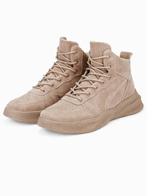 Ombre Clothing Béžové pánske zimné topánky T380