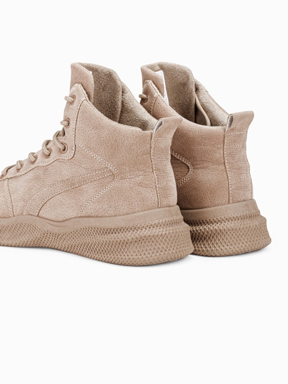 Ombre Clothing Béžové pánske zimné topánky T380