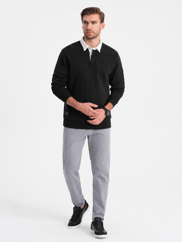 Ombre Clothing Šedé pánske džínsy Ombre Clothing P1058