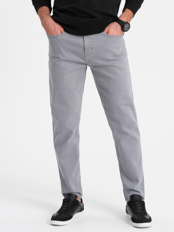 Ombre Clothing Šedé pánske džínsy Ombre Clothing P1058