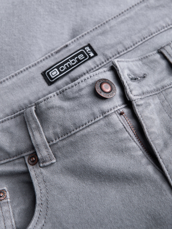 Ombre Clothing Šedé pánske džínsy Ombre Clothing P1058