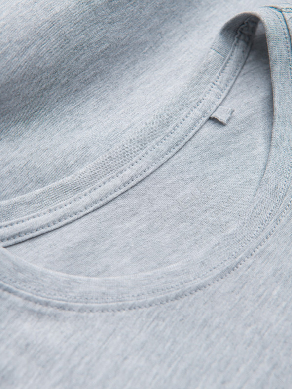 Ombre Clothing Svetlošedé pánske základné tričko Ombre Clothing