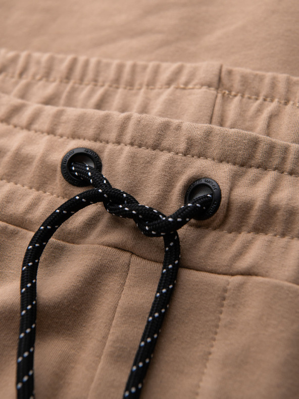 Ombre Clothing Pánska mikina s kapucňou + tepláky - hnedá