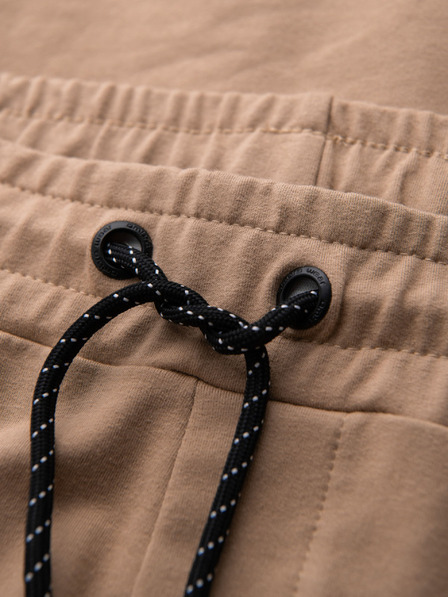 Ombre Clothing Pánska mikina s kapucňou + tepláky - hnedá