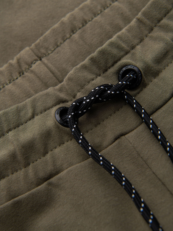 Ombre Clothing Pánska mikina s kapucňou + tepláky - olivová