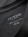 Ombre Clothing Pánske klasické bavlnené tričko BASIC - šedé