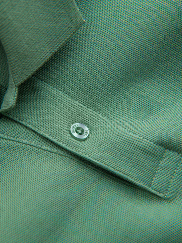 Ombre Clothing Zelená pánska základná polokošeľa Ombre Oblečenie