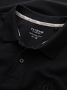 Ombre Clothing Čierne pánske základné polo tričko Ombre Oblečenie