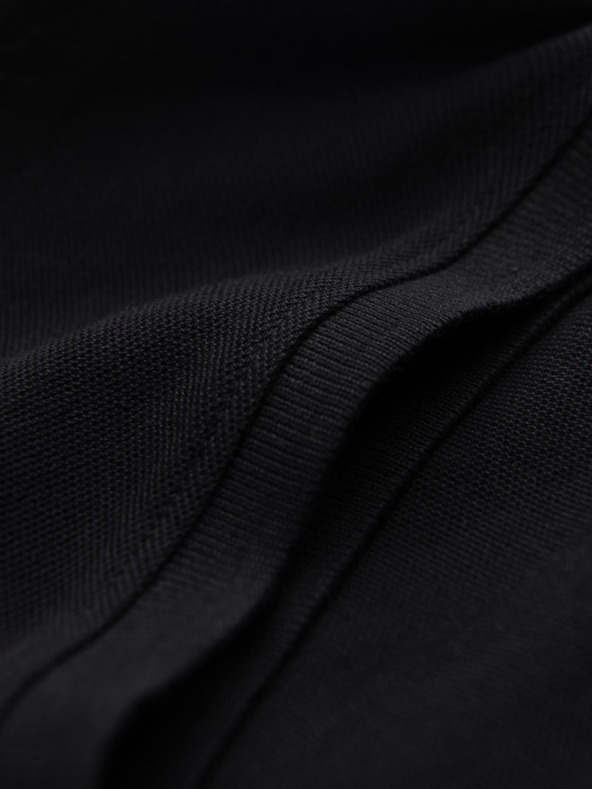 Ombre Clothing Čierne pánske základné polo tričko Ombre Oblečenie