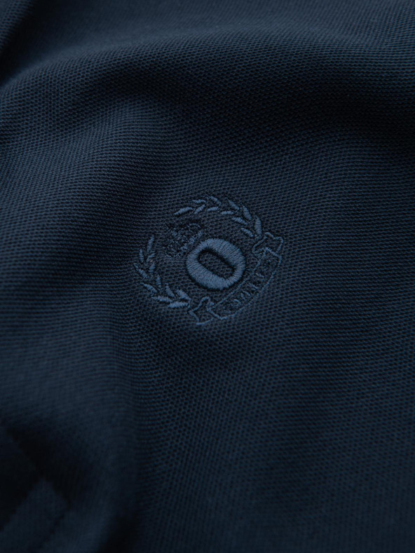 Ombre Clothing Tmavomodrá pánska základná polokošeľa Ombre Oblečenie