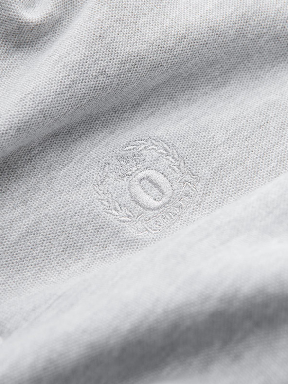 Ombre Clothing Svetlošedá pánska základná polokošeľa Ombre Oblečenie