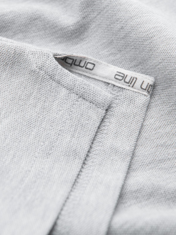 Ombre Clothing Svetlošedá pánska základná polokošeľa Ombre Oblečenie
