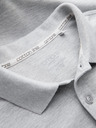 Ombre Clothing Svetlošedá pánska základná polokošeľa Ombre Oblečenie